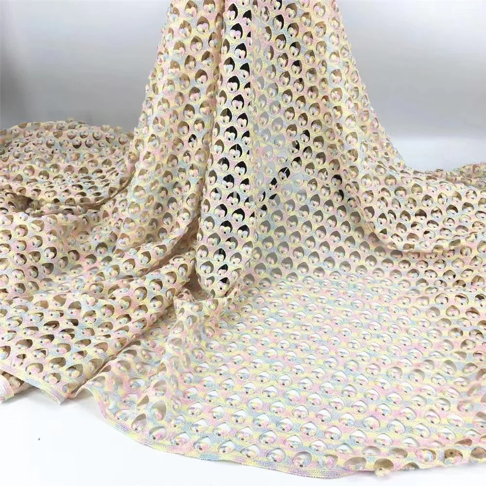 Африканский шнур гипюровая кружевная ткань 2021 кружевные стили для Aso Ebi