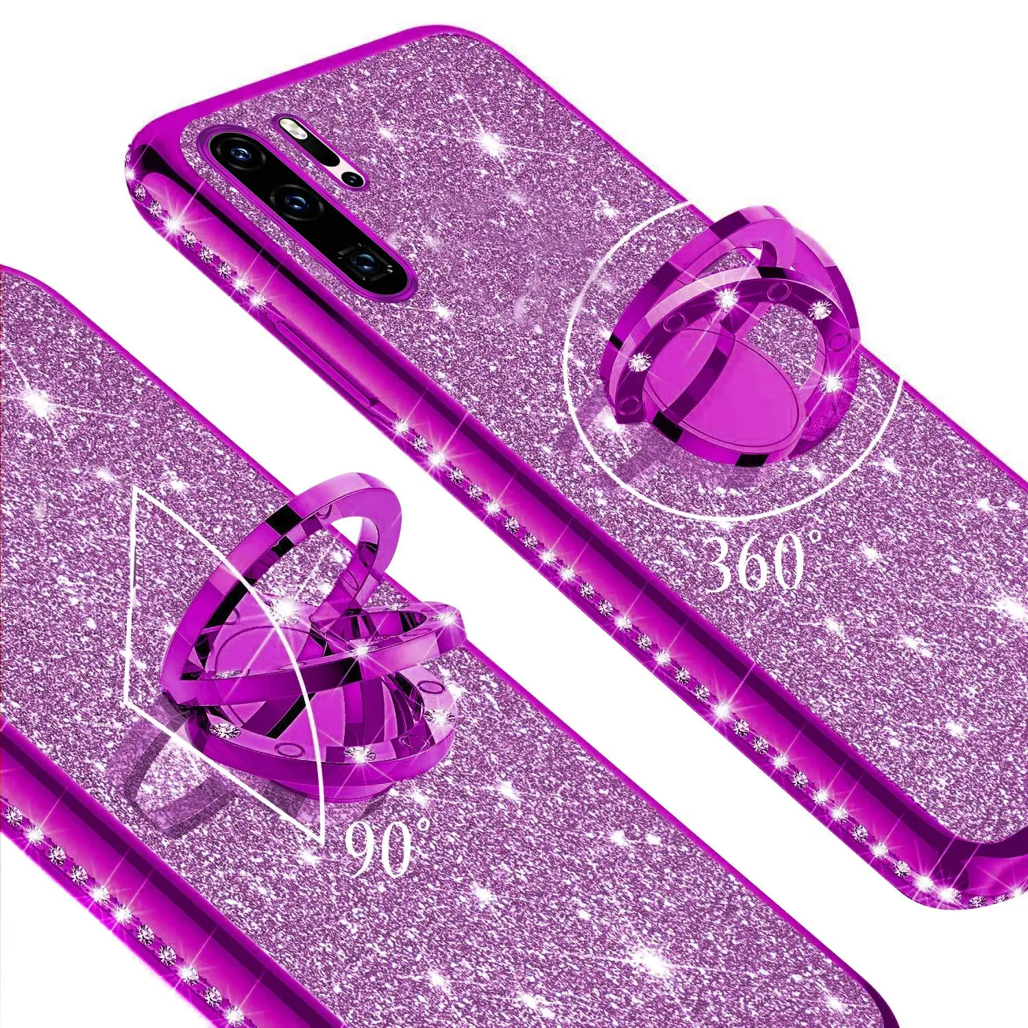 Чехол для HUAWEI P40 Lite мягкий блестящий чехол со стразами Honor 7A 7C 7X 8A 8C 8S 8X 20 20s 10 Y5 Y6 Y9 2019