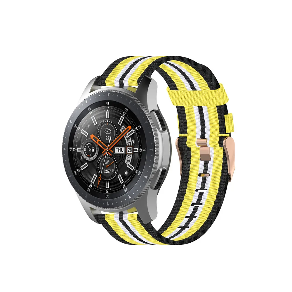 18 20 мм 22 мм холщовый нейлоновый ремешок для часов для samsung Galaxy Watch 42 мм 46 мм Active2 huawei Watch GT2 Amazfit GTR браслет