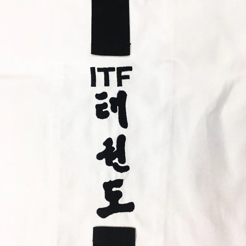 Стандартная Униформа ITF Taekwondo Dobok для мастер ассистента изысканная вышивка костюм