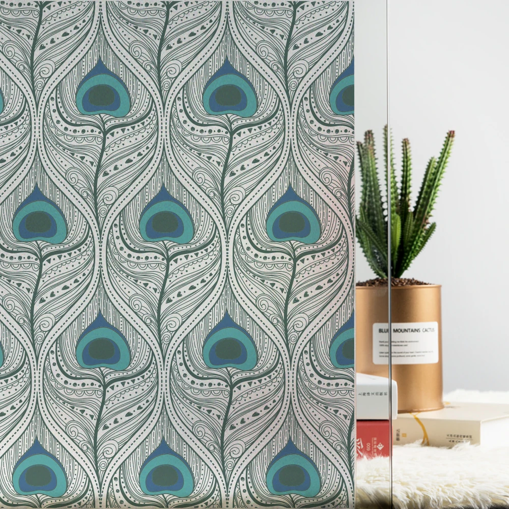 45*200 см витражное стекло электростатическое окно пленка матовая непрозрачная