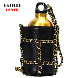 Luxury Women Water Bottle Pouch Totes Ins Hot Style Chain Shoulder Bag Bike Mini Purse Fashion Crossbody Bag Strap Clutch