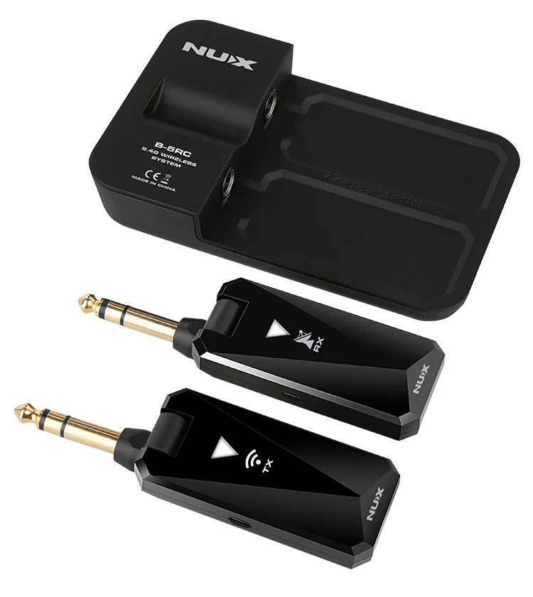 

NUX B-5RC Guitar Wireless System Transmitter Receiver 24-bit High Quarlity Audio 2.4 GHz Broadcast 15M Transmission Rechargeable