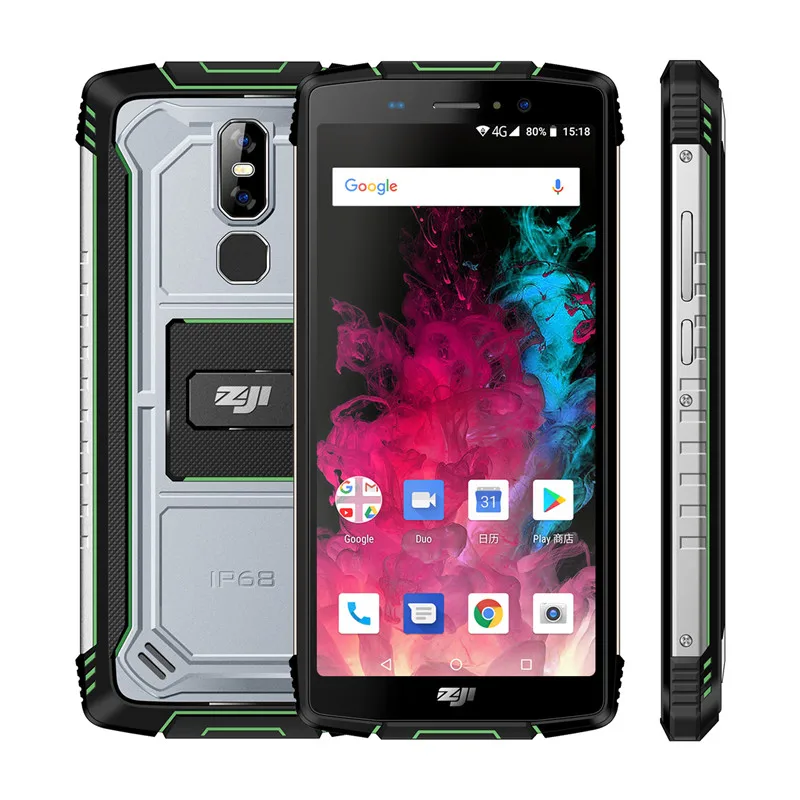 Green HOMTOM Zoji z11 Мобильный Телефон IP68 5,9" MTK6750T Восьмиядерный 4 Гб 64 ГБ 10000 мАч Android 8,1 разблокировка лица смартфон - Цвет: Green