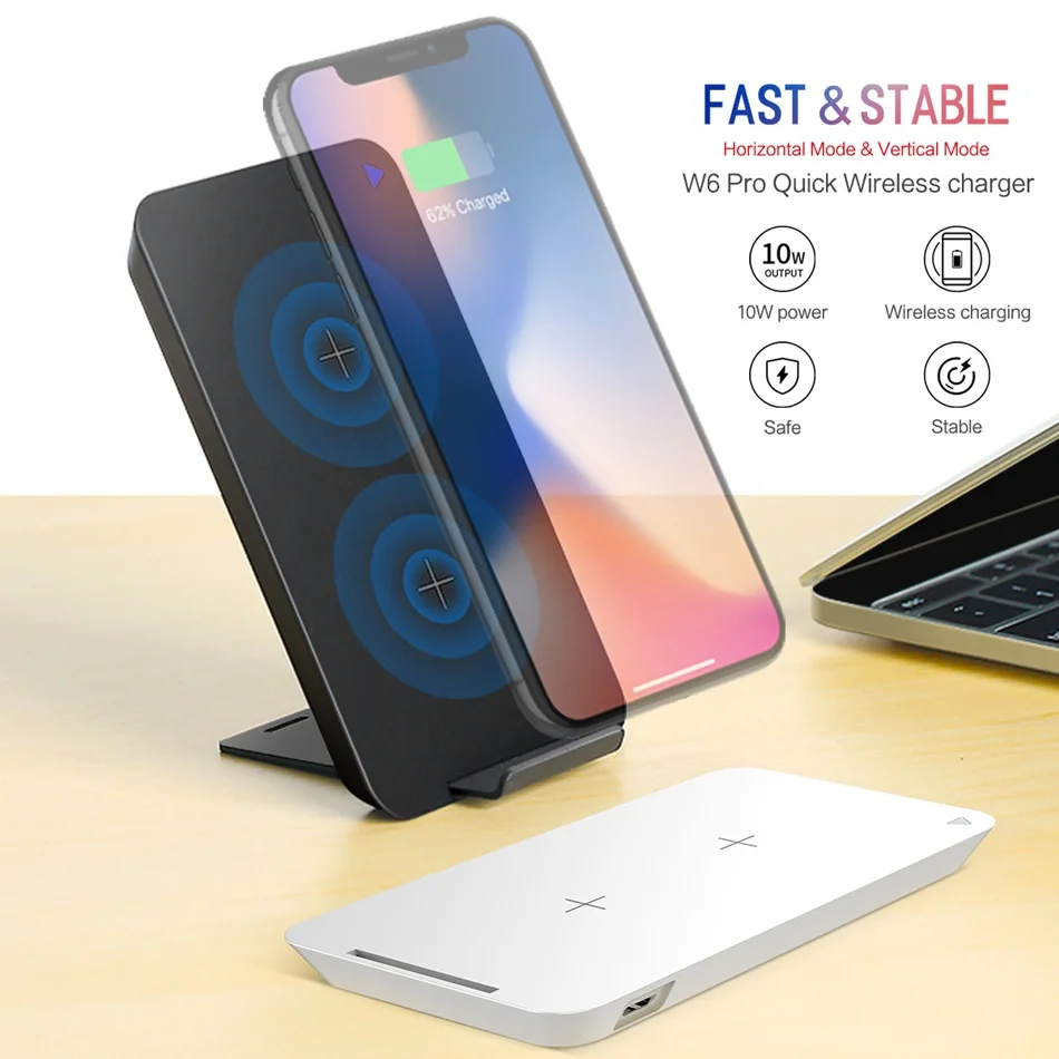 ROCK Беспроводное зарядное устройство для iPhone X 8 plus 10 Вт Qi зарядное устройство Беспроводная зарядка для samsung Galaxy S9 S8 S7 Edge USB зарядное устройство Pad