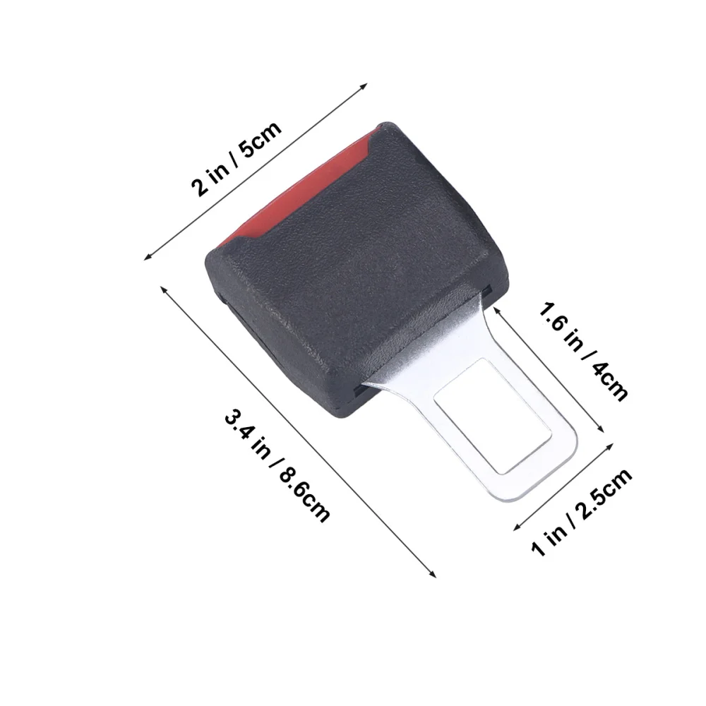 

2pcs Universal Car Safety Seat Belt Seatbelt Clip Extender Extention Buckle (Black)