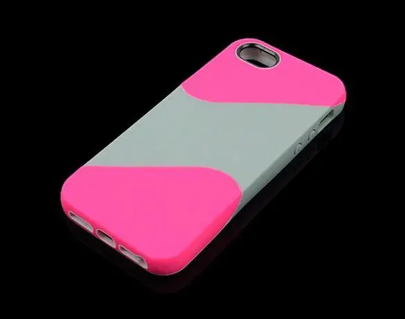 Новинка розовый серый чехол для телефона кожный аксессуары Apple iPhone 5 + защита