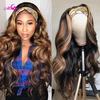 ali coco body wave hightlight color 2 30 headband scarf wig glueless human hair wig for black women affordable headband wig