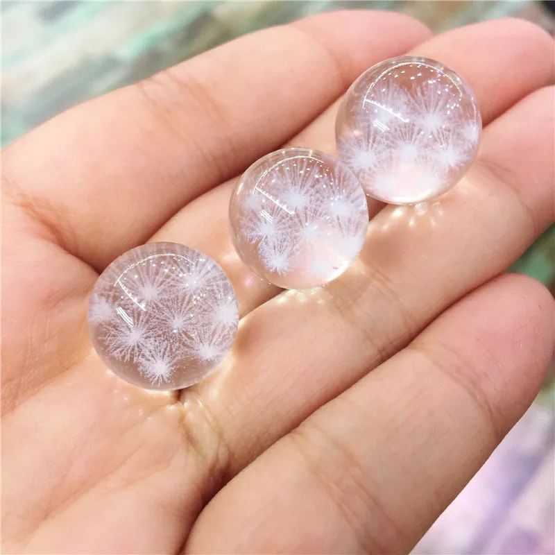 Новое поступление натуральный белый кристалл лазер lucky snow ball DIY кулон ожерелье