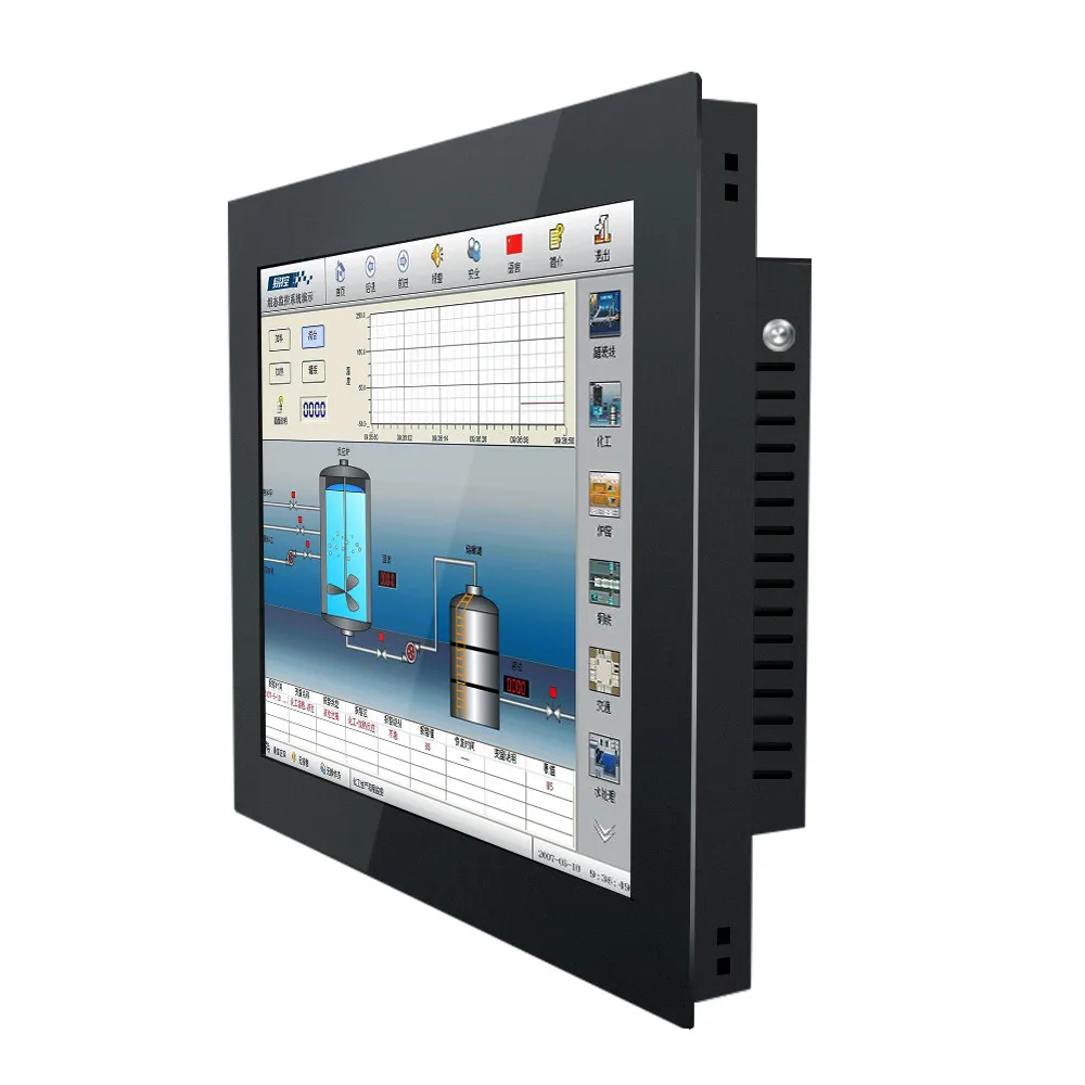 

10.1"12.1"15"17"19 inch capacitive touchscreen monitor industrial embedded Windows industrial tablet pc all in one computer