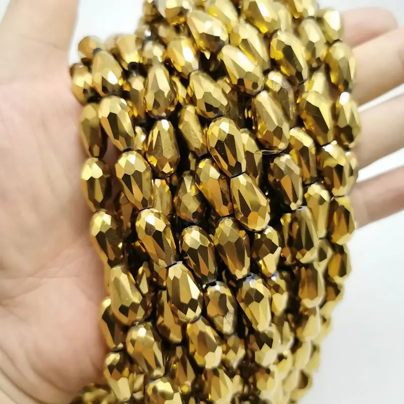 12 Хрустальная подвеска 6X8-10X15mm чешские стеклянные Висячие граненые бусины китайские бисерные поделки по оптовой цене ювелирные аксессуары - Цвет: 12