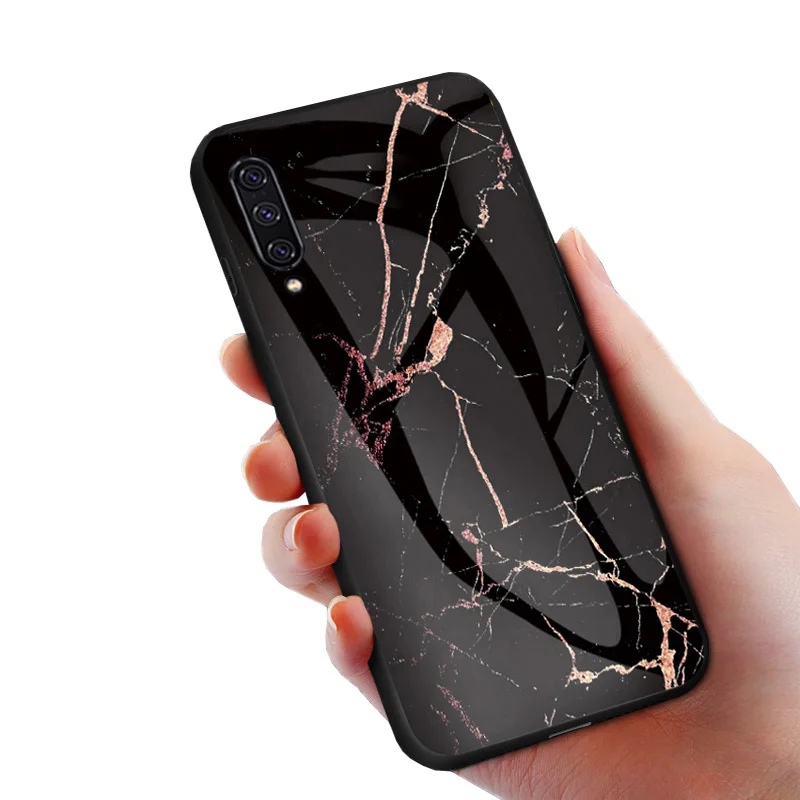 Pattern 2 GFAITH для samsung A50 стеклянный чехол, закаленное Мягкий силиконовый чехол, чехол с мраморным принтом для Galaxy A20 A30S A10 A40 A70 M20 S8 S9, чехол - Цвет: Pattern 2