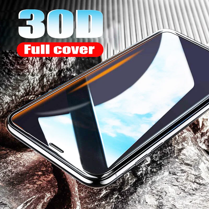 30D закаленное стекло для IPhone 7 6 6S 8 Plus Защита экрана X XS Max XR полное покрытие