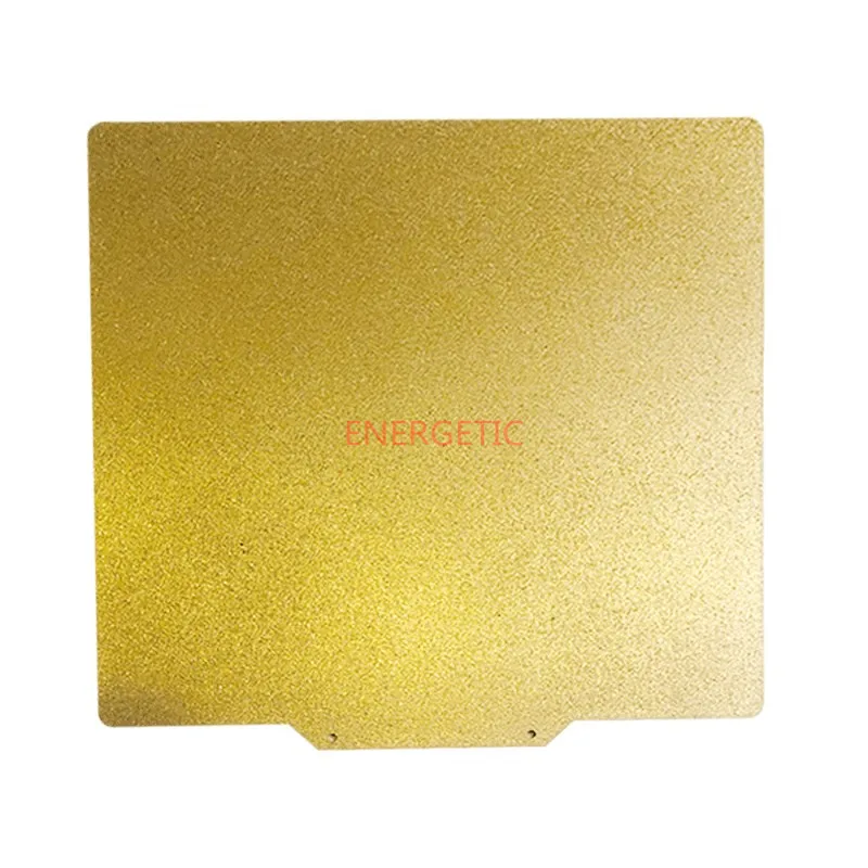 

ENERGETIC Single Sided Flexible Gold PEI Powder Coated Spring Steel Sheet 235*235mm For Ender 3 3D Printer Build Plate