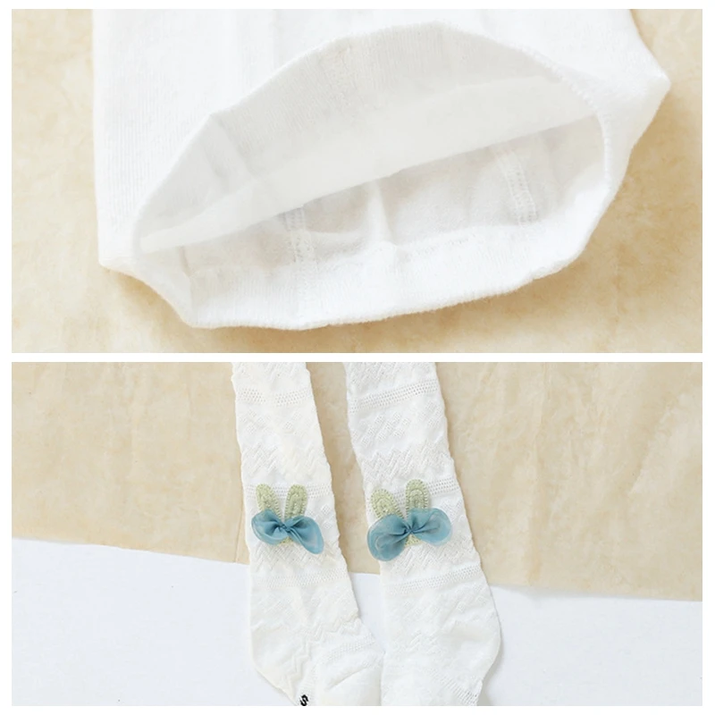 Колготки для маленьких девочек с милым бантом однотонные хлопковые дышащие