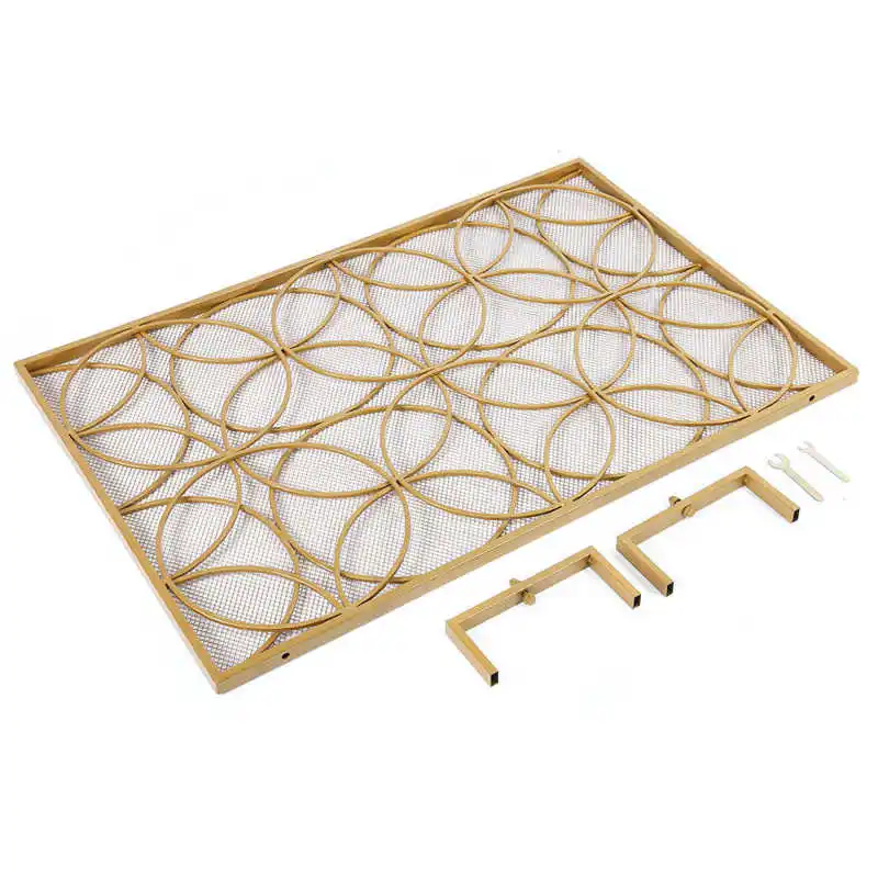 Concise Golden Fireplace Screen Fire Place Fence Spark Guard Devices Household Supplies Home Decoration | Дом и сад