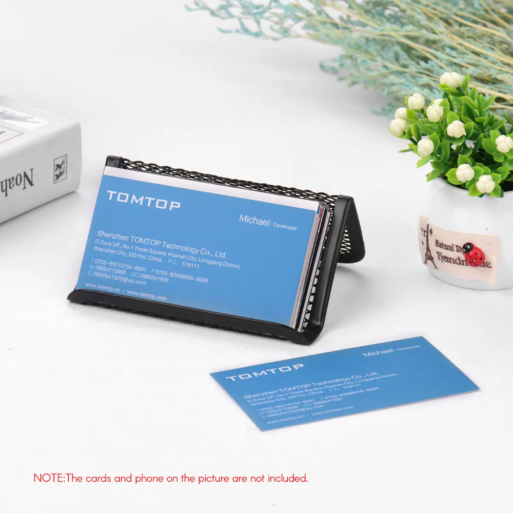 Бизнес металлическая сетка держатель для карт Дисплей Органайзер подставка