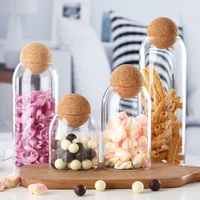 ball cork lead free glass jar with lid bottle storage tank sealed tea cans cereals transparent storage jars coffee contains