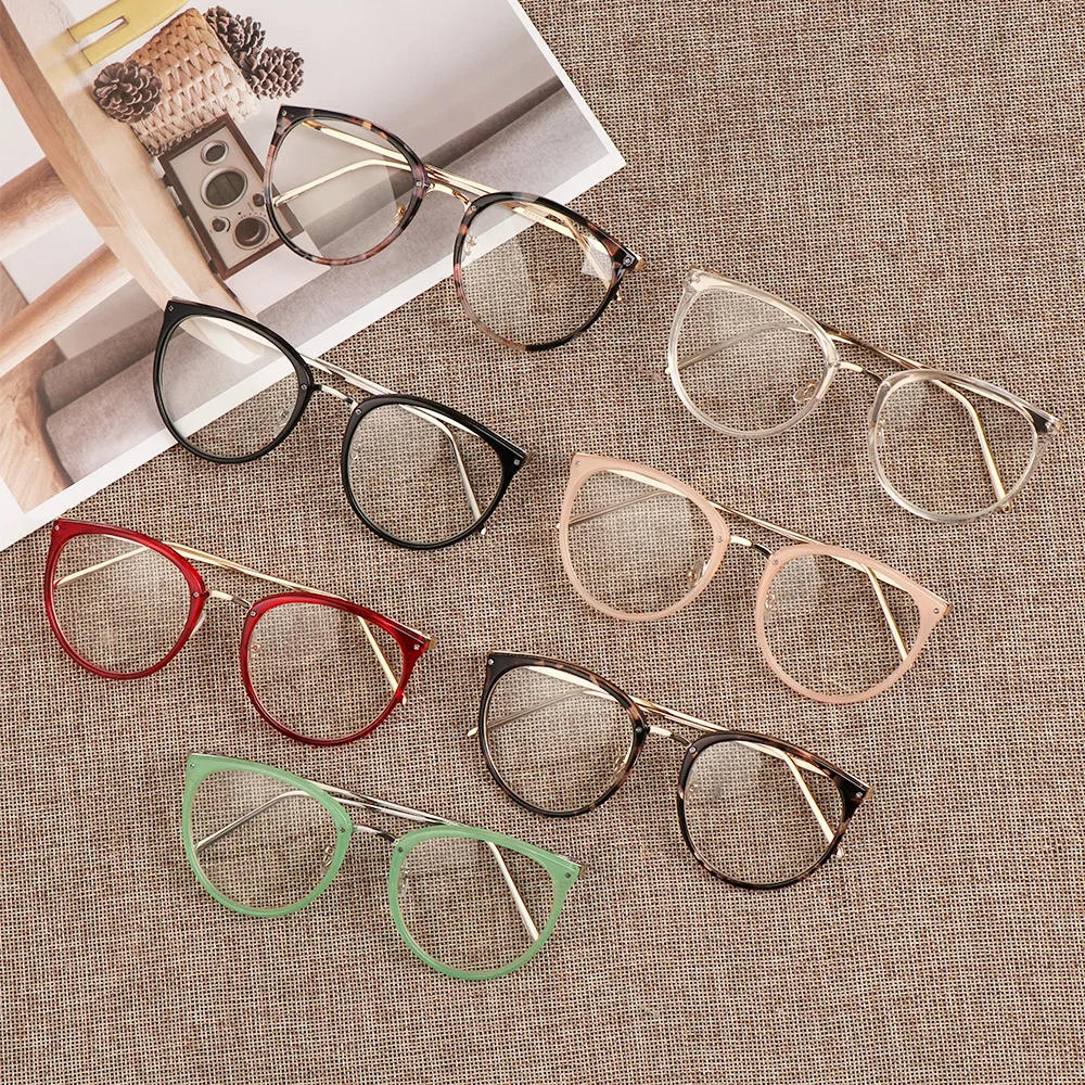 

Hot 1Pcs Unisex Myopia Optical Glasses Eyeglasses Frames Women Trend Metal Spectacles Clear Lenses Men Glasses Frame Oculos