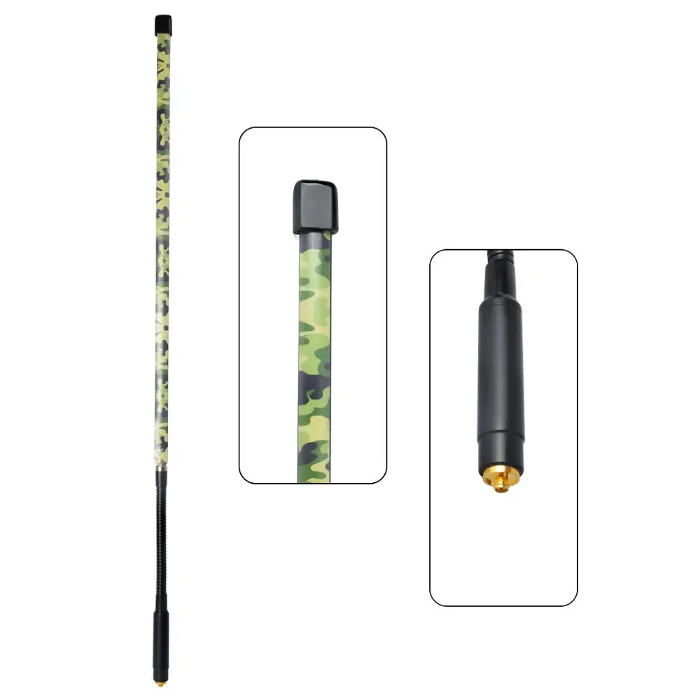

HYS Dual Band VHF UHF Antenna Camouflage 31.1 inch Foldable CS Tactical SMA Female Antenna for Kenwood Wouxun Baofeng UV-5R