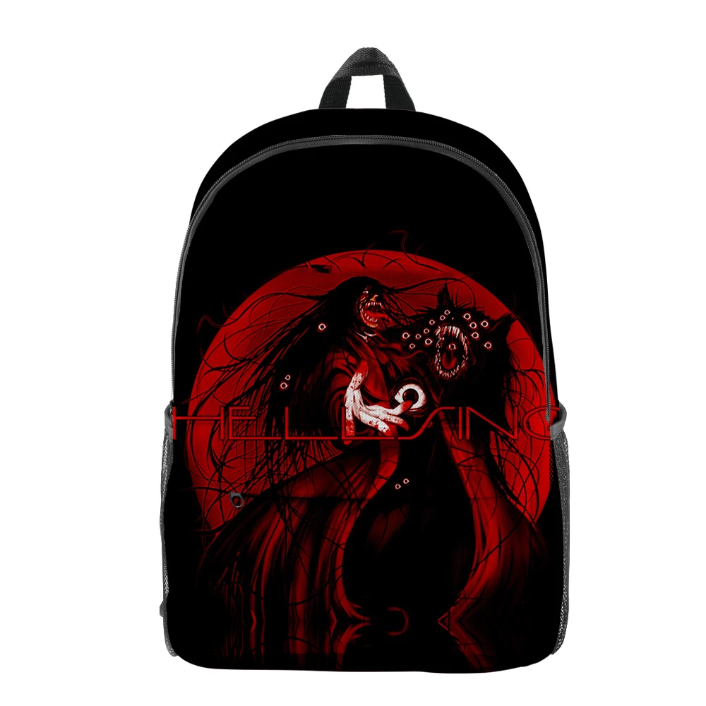 

Trendy Hellsing School Bags Boys Girls Mini Travel Bags 3D Print Oxford Waterproof Notebook Fashion Shoulder Backpacks