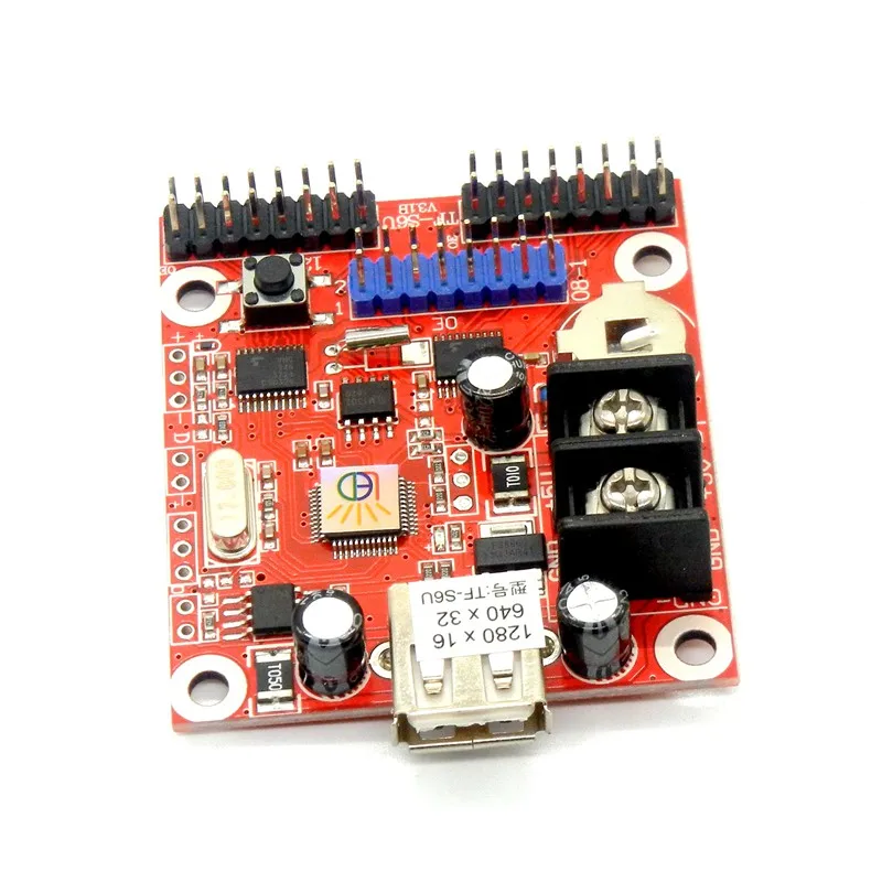 TF-S6U USB Port Led Control Card Single Double Color 640*32 Pixels P10 Display Module Text Sign Board Controller Free Ship | Лампы и