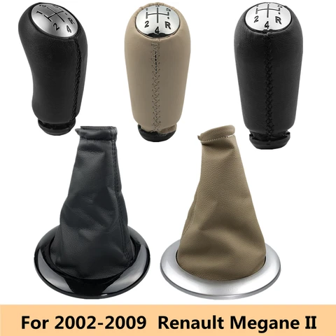 5/6 скоростей для Renault Megane 2 MK2 II 2002 2003 2004 2005 2006 2007 2008 2009, ручка переключения передач, чехол для рычага багажника