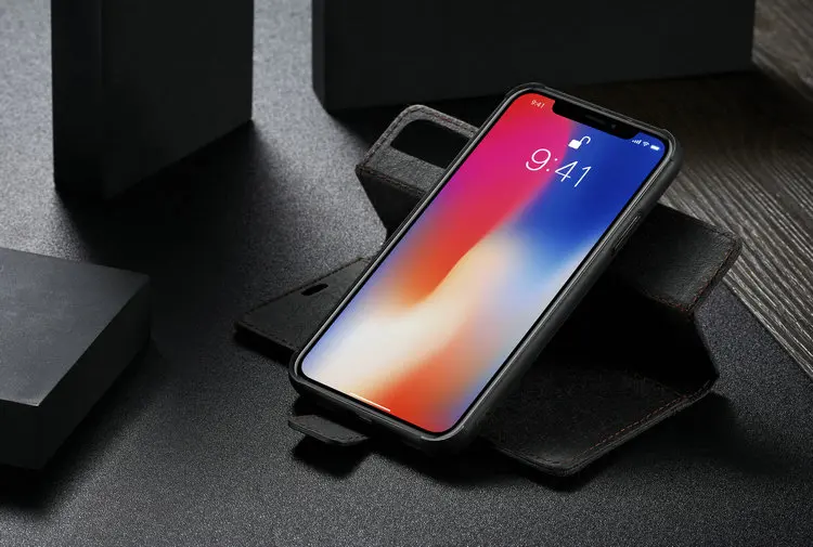 Роскошный флип-кейс WHATIF для IPhone 11 Pro Max 6S 7 8 Plus из крафт-кожи с отделением для карт и подставкой для IPhone X XS Max XR
