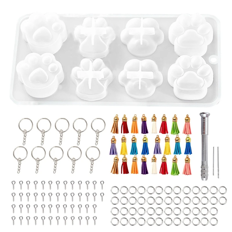 

1 Set DIY Dogs Bear Animal Paws Epoxy Resin Mold Jewelry Pendant Silicone Mould