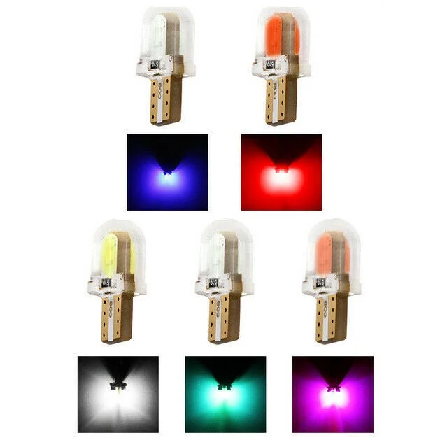 

Лампа LED cob силиконовая боковая габаритная лампа подсветка номерного знака светодиодсветодиодный подсветка T10 w5w 194 168 Запасная лампа