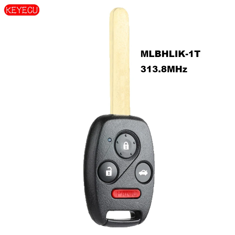 

KEYECU Remote Key Fob 4 Button Replacement 313.8MHz ID46 for Acura TL TSX ZDX 2009-2014 - FCC: MLBHLIK-1T