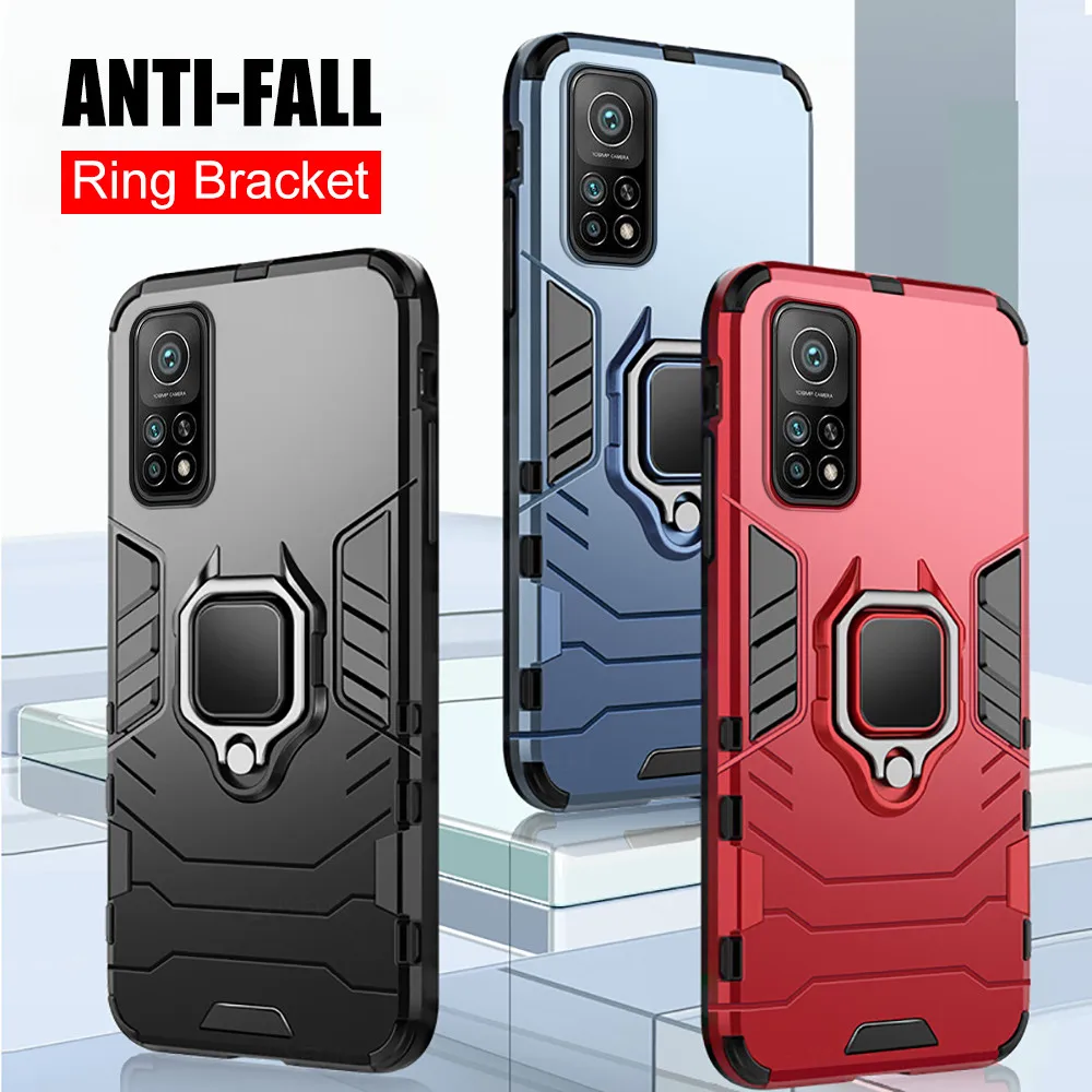 

Armor Shockproof Coque for Xiaomi Mi 10T Pro Case Car Magnetic Holder Protective Ring Covers For Xiaomi10T Mi10T Pro Mi10TPro
