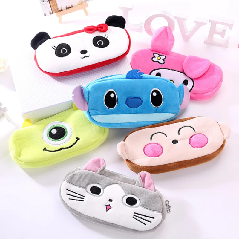 

Wholesale Cartoon Pencil Case for Girls Boys Plush Pencil Box School Cute Large Capacity Pencilcase Stationery School Supplies
