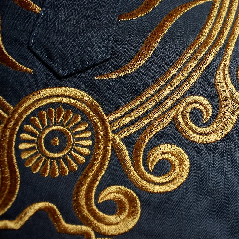 

Nigeria Clothes Dashiki Embroidery Tops Wedding Wear African Short muslim clothing mens