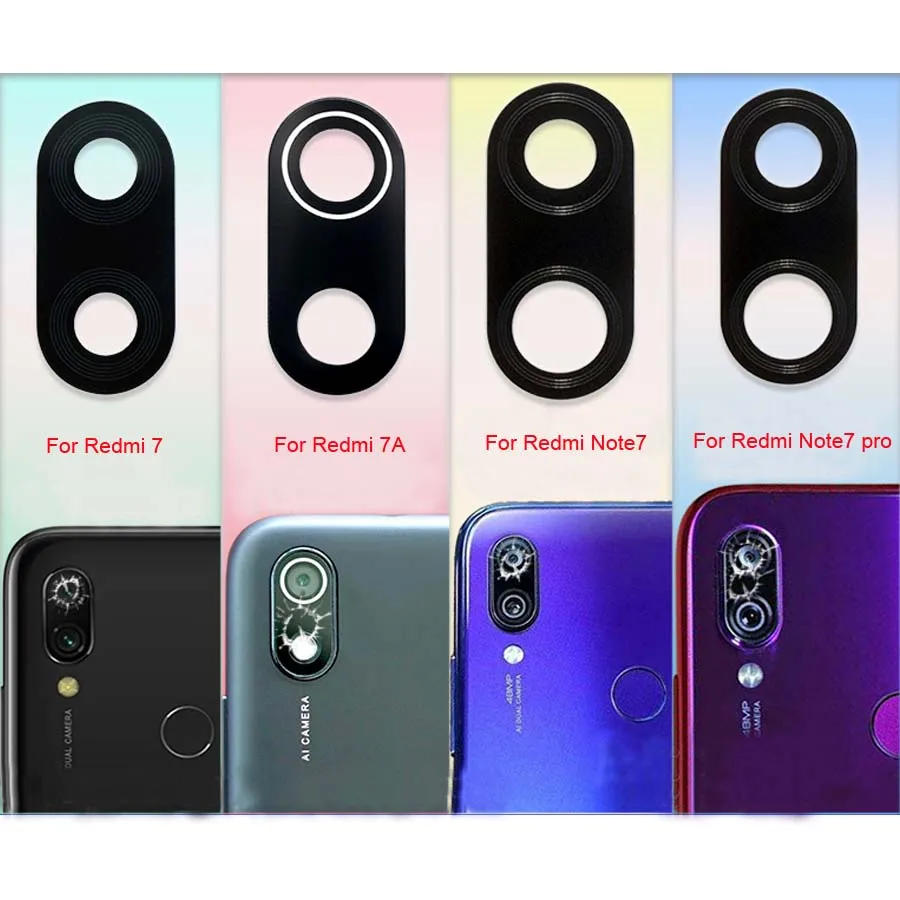 2 шт. для Xiaomi Redmi Note 7 Mi 8 Lite 7A A1 A2 6A redmi 6 pro S2 SE mix задняя камера стеклянная крышка