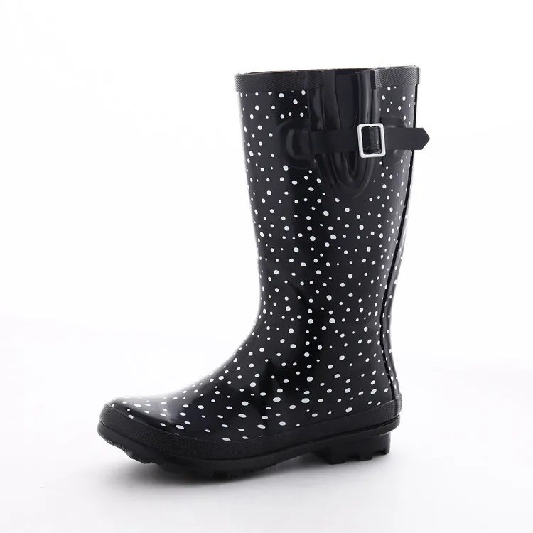 Сапоги Aleafalling женские резиновые ПВХ водонепроницаемые плоская подошва прочные с