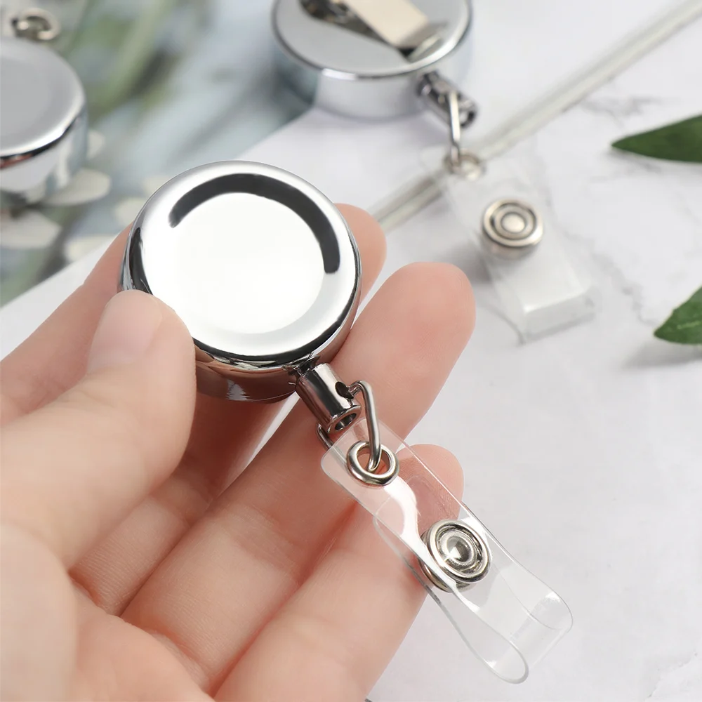 Брелок-цепочка для пропуска металлический хромированный шнурок бейджа на