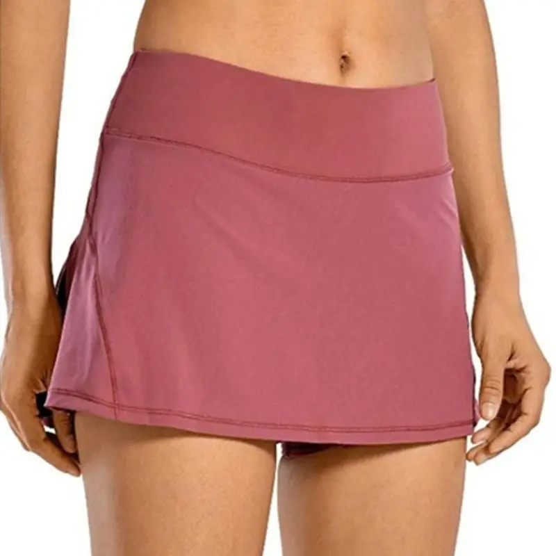 

Women 2-In-1 Tennis Skorts Athletic Sports Running Pleated Golf Skirts Shorts XX9D