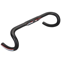 balugoe newest 1 pc carbon fiber road bike handlebar matt black curved grooves drop handle bars 3k matt 31 8380400420440mm