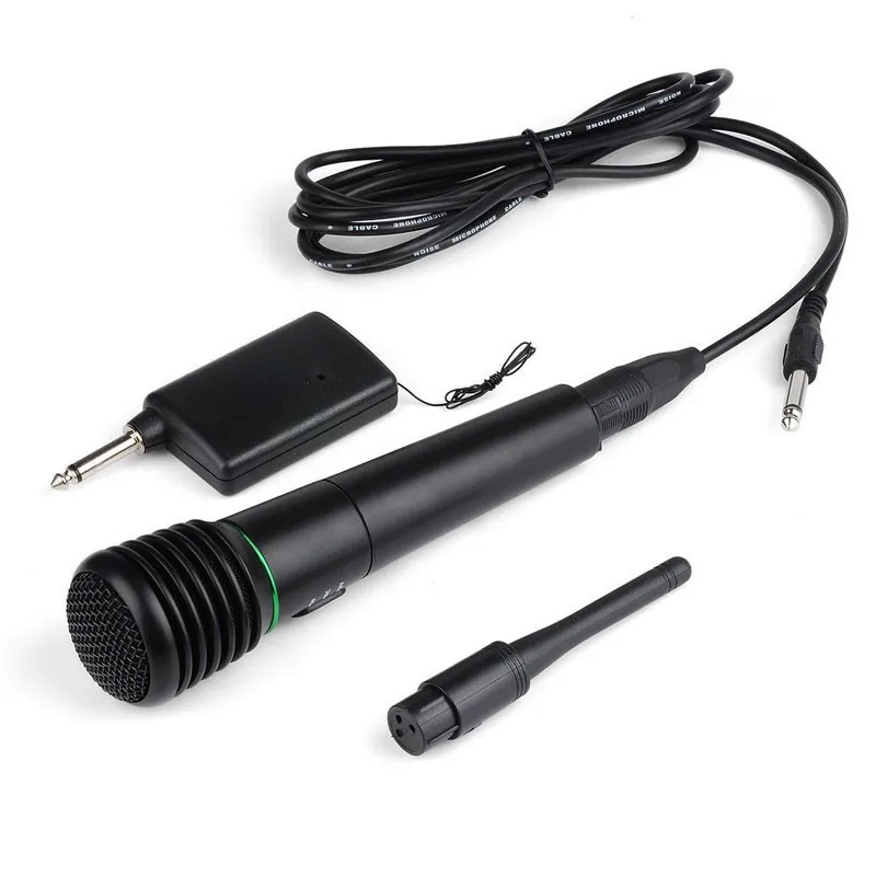 Проводной беспроводной 2-в-1 Ручной микрофон система приемника направленный