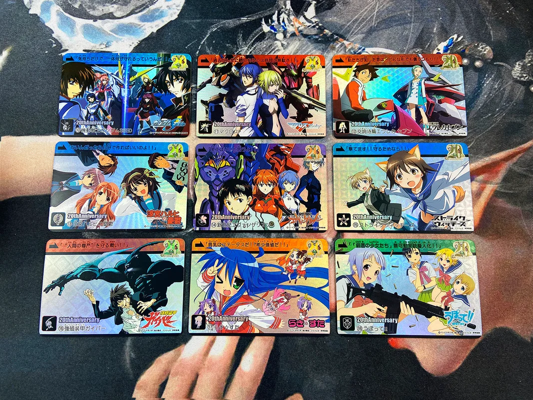 

9pcs/set Jump Monthly Shonen Ace 20th Anniversary Eva Gundam No.9 Hobby Collectibles Game Anime Collection Cards