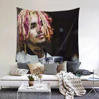 lils peeps 32 tapestry rap star singer tapestry wall bedspread kawaii psychedelic decor blanket for living room