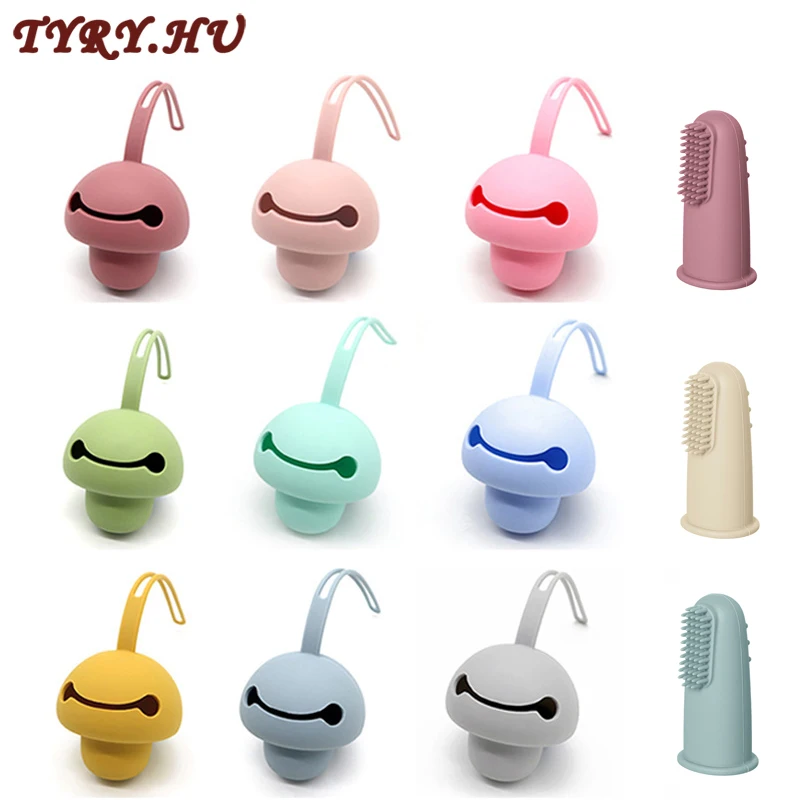 

Baby Silicone Pacifier Holder BPA Free Infant Portable Soother Container Box Nipple Storage Box Food Grade Silicone Accessories