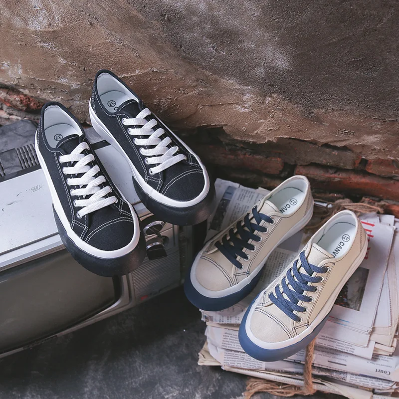 Ins tide han edition canvas shoes female students fall 2021 new harajuku Z02 white shoe plate leisure shoes