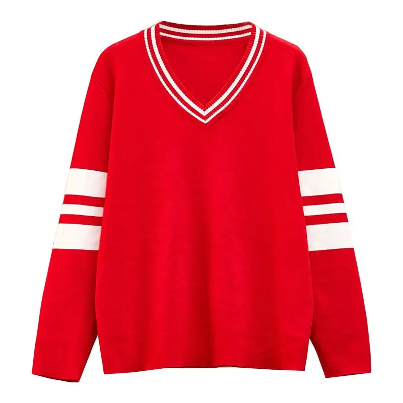 

Women's Sweater 2021 White Jumper V Neck Ladies Winter Clothes Women Sweater Knitted Pullovers Sweaters For Women Fashion Winter