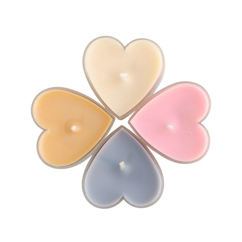 Пустые пластиковые чашки для чая и свечей в форме сердца 20 шт. восковые банки