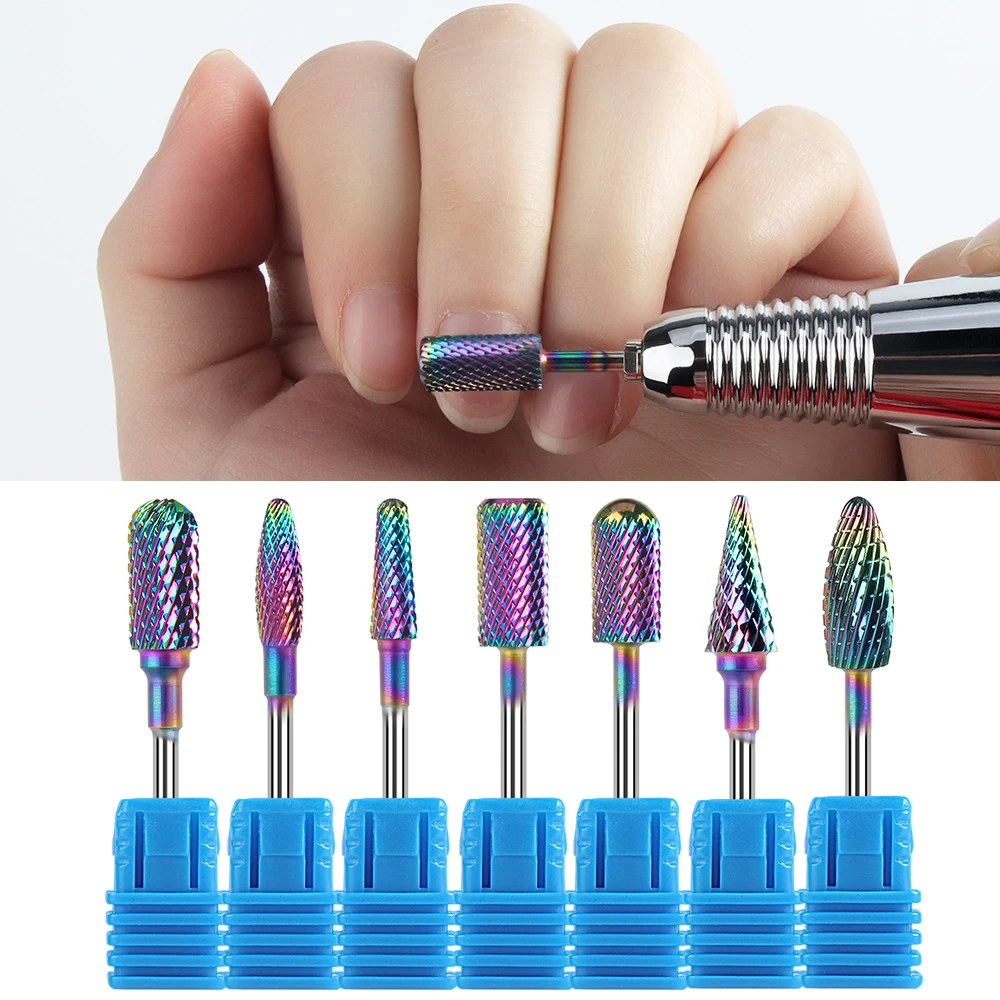 

25 Type Nail Drill Bits Manicure Pedicure Machine Accessories Rainbow Tungsten Milling Cutter Electric Nail Files Nail Art Tools