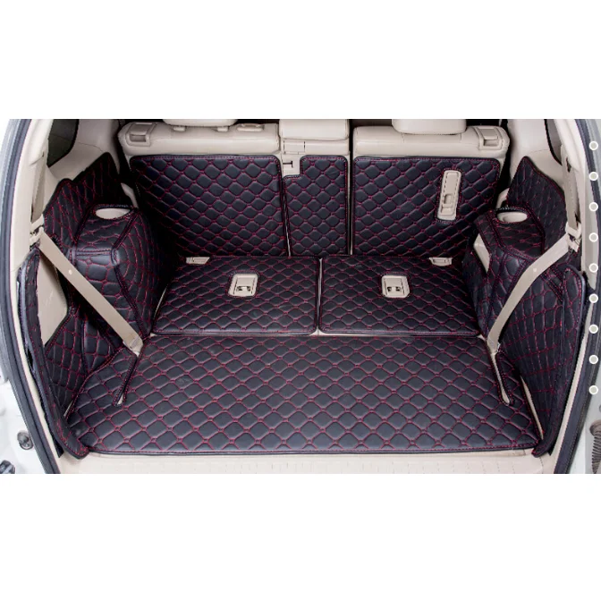 

Full set trunk mats & back door mat forToyota Land Cruiser Prado 150 7 seats 2018-2010 cargo liner boot carpets