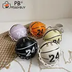 Винтажная женская сумка через плечо, сферические сумочки через плечо из искусственной кожи с цифровой печатью, с одной цепочкой и шариком для девушек