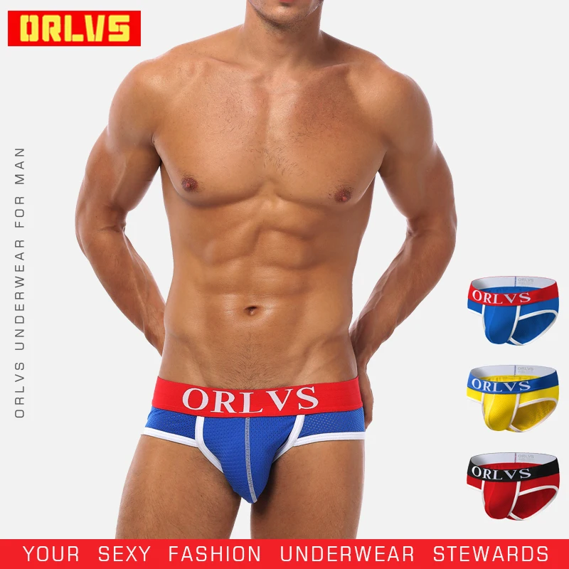 ORLVS брендовые удобные трусики сексуальные трусы мужское дышащее Нижнее белье Cueca